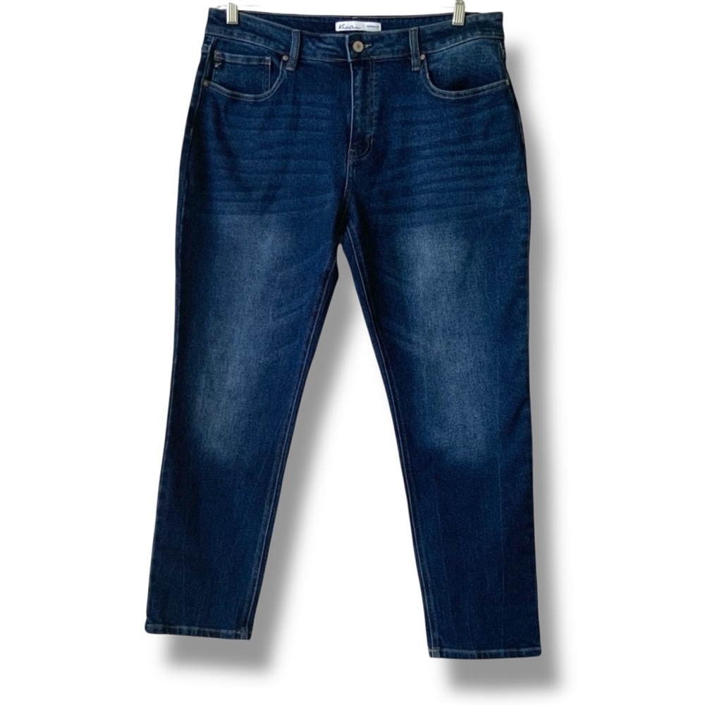 KanCan Jeans Straight Fit High-Rise Cropped Blue Size 31